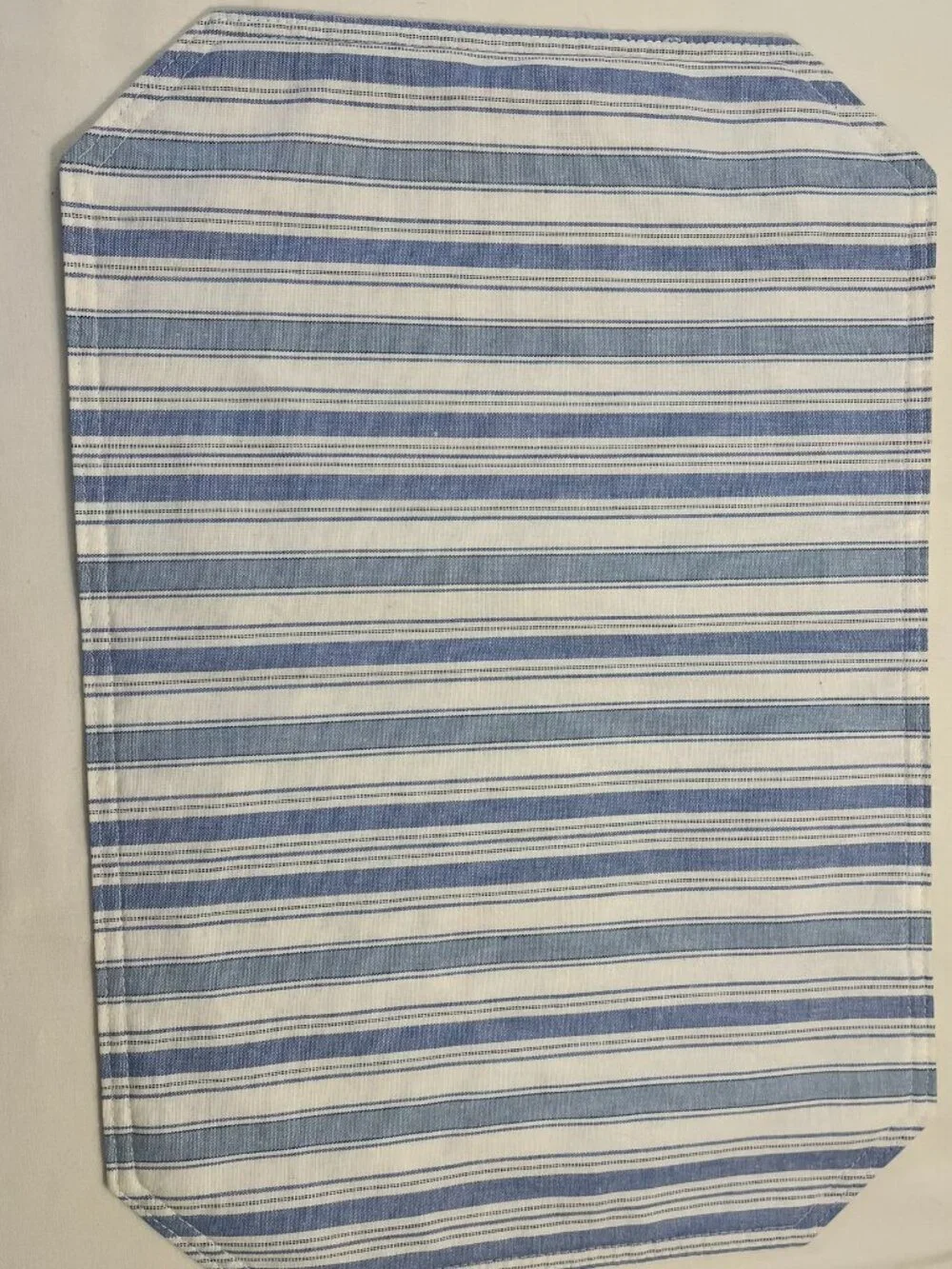 Williams-Sonoma Blue Floral & Stripe Placemats Set Farmhouse Cottagecore Coastal